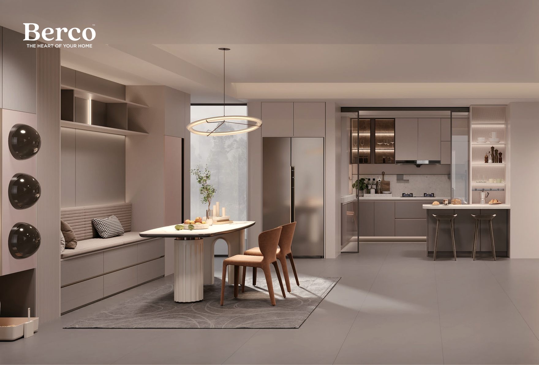 Open-plan custom interiors and cabinetry in a Philippine home — Berco design reference