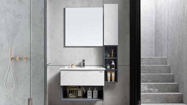 White Modern Bathroom Vanity Design