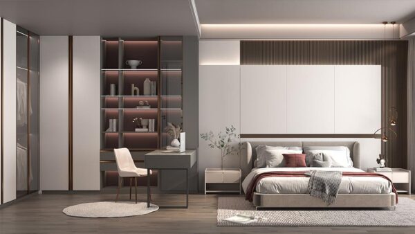 Fitted L Shaped Wardrobe with Desk