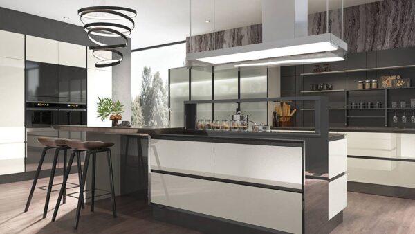 High Gloss Frameless Kitchen Cabinets
