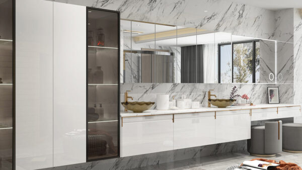 Large Bathroom Vanity With Makeup Table