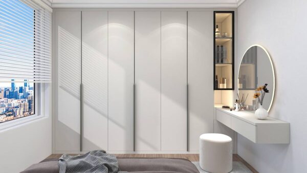 White Wardrobe with Dressing Table