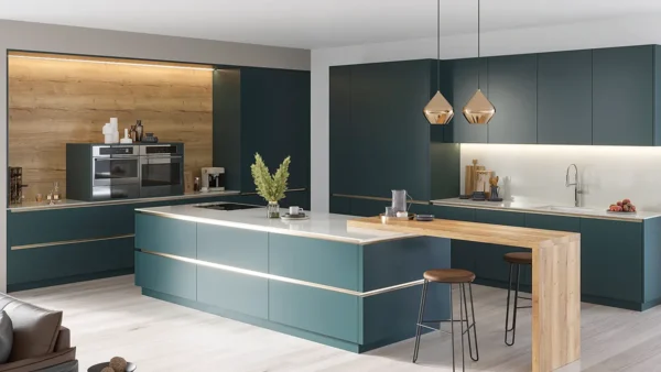 Blue Green Kitchen Cabinets Modern Style