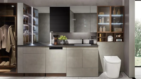 High Gloss Bathroom Vanity Modern Style