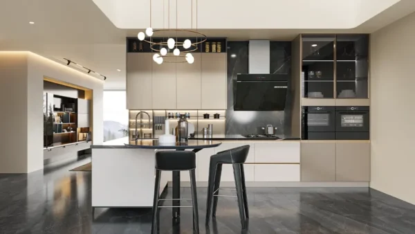 Cloud Series Luxury Style Kitchen Cabinets With Lacquer Finish