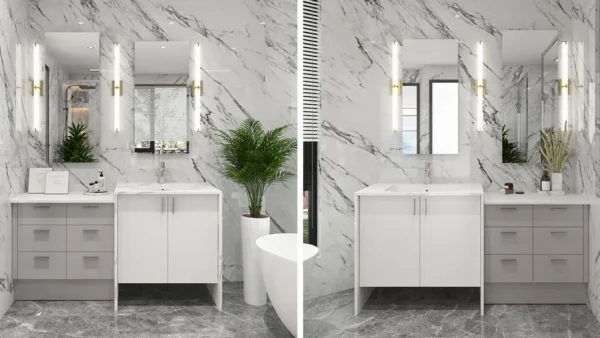 Modern Bathroom Vanity With Light