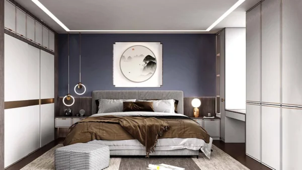 White 3 Door Sliding Wardrobe with Dressing Table