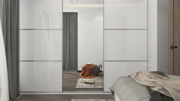 White Wardrobe With Mirror