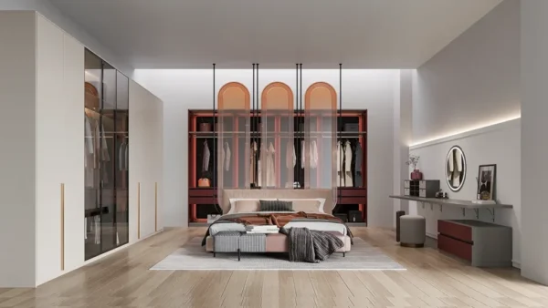 Cilan Series Modern Elegance Two Tone Italian Wardrobe