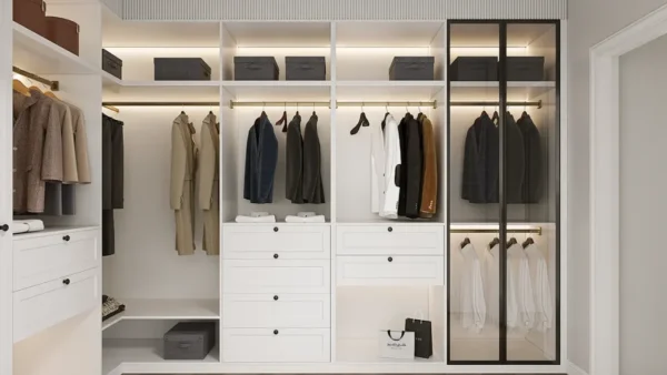 Welsh Series Italian Style White Walk-In Closet