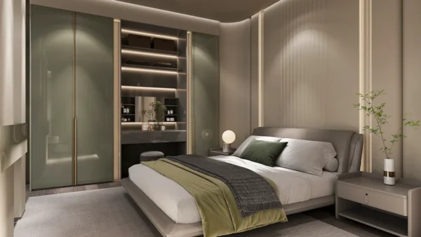 Monet Series Modern Elegance Bedroom with Walk-In Closet
