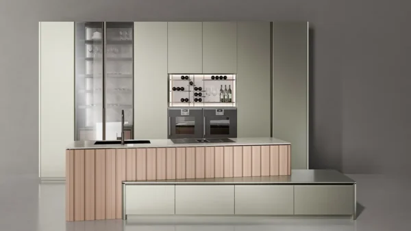 Patti Series Scandinavian Style Kitchen Cabinet With Island
