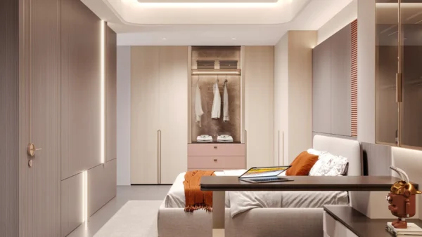 Puffy Series Serenity Warm Color Bedroom with Closet