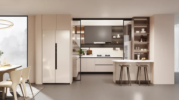 Puffy Series Neutral Color Closed Concept Kitchen